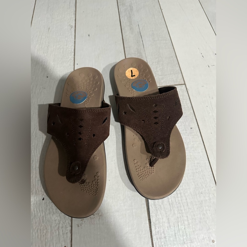 Brown Suede Women's Sandals